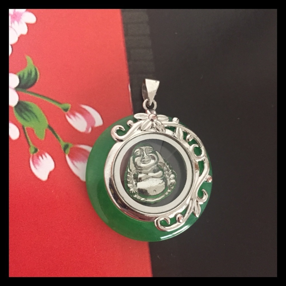 Jadelike With Moving Buddha Pendant